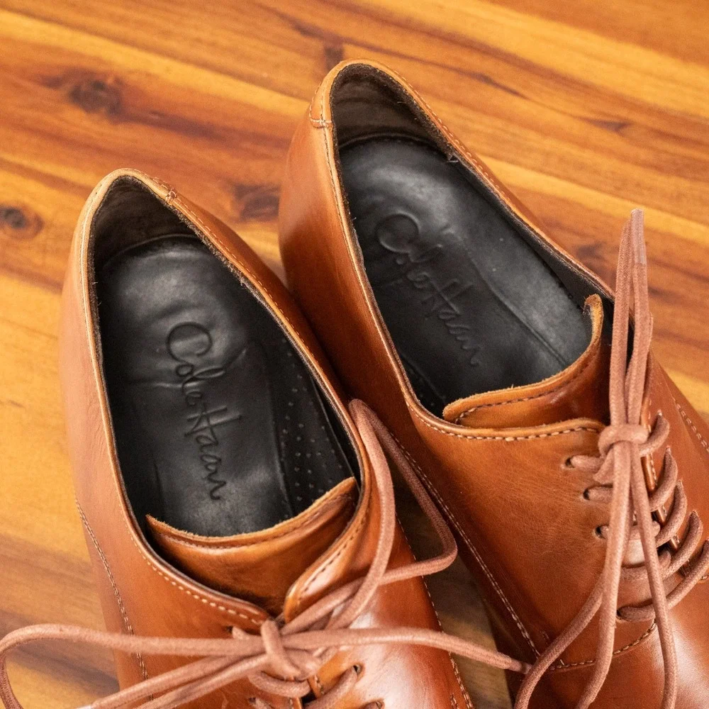 Cole Haan Men's Brown Leather Vintage Oxford Dress Shoes Size 13M #5713141 EUC